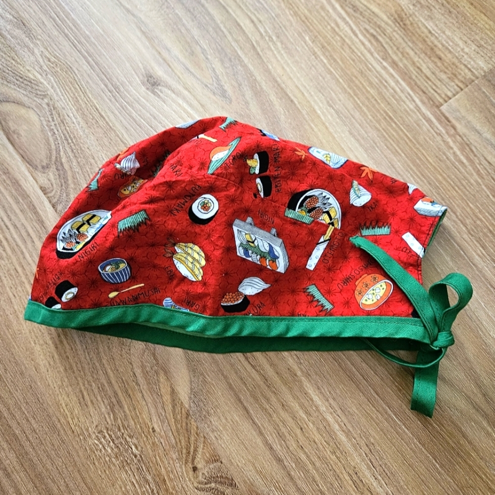 Sushi Print Scrub Cap